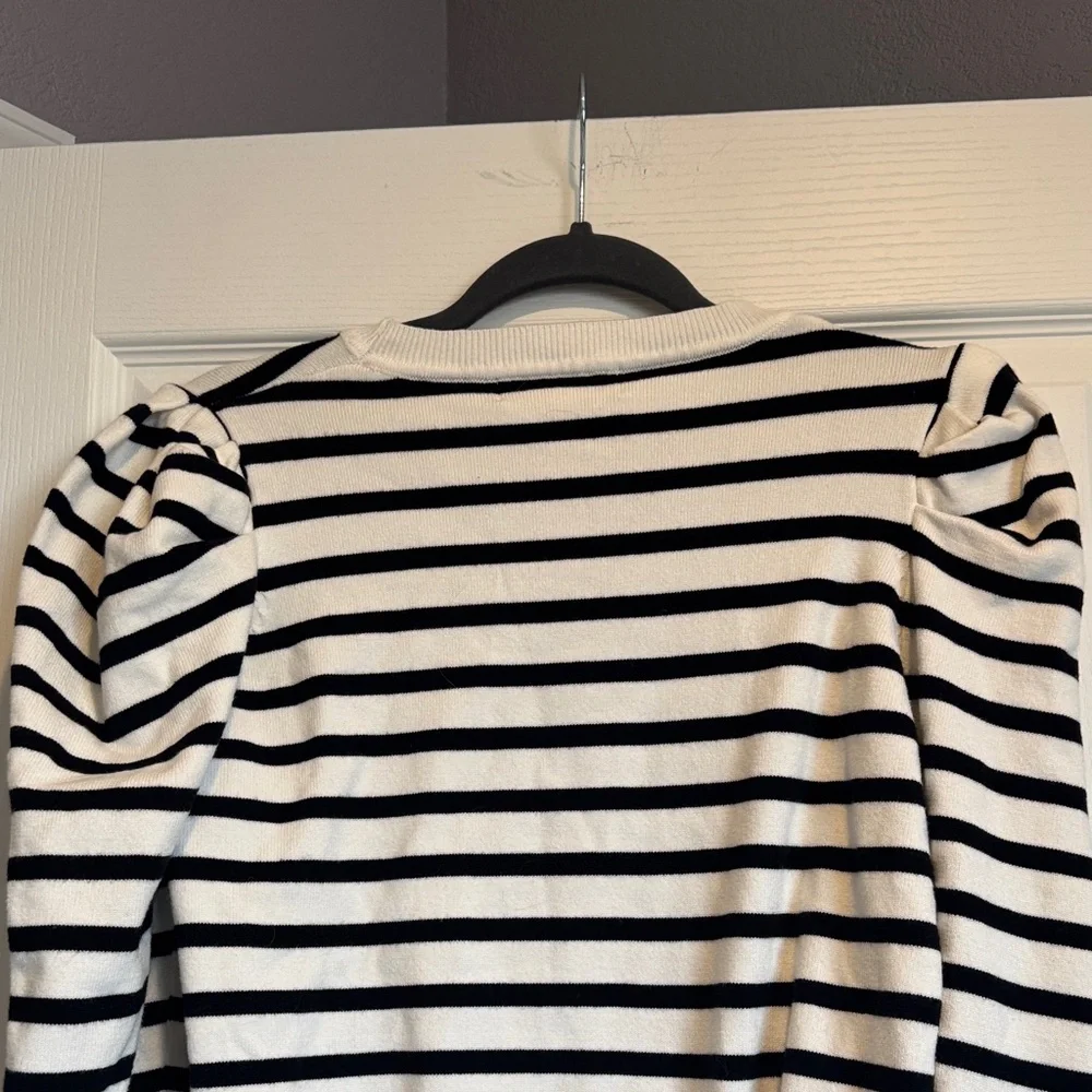Vine & Love Striped Black and Cream Sweater - Picture 6 of 6